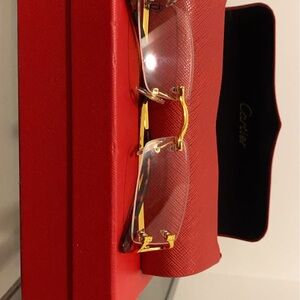 Cartier Gold and Clear Men's Glasses